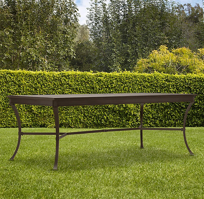 Custom Aluminum 8-Seat Outdoor Dining Set Contemporary Alfresco Outdoor Living