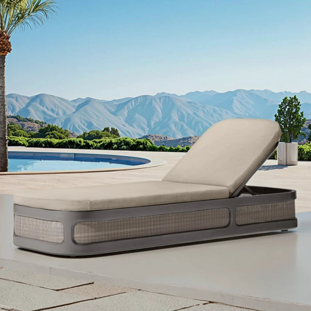 Contemporary Aluminum Sun Lounger Adjustable Design Alfresco Outdoor Living Australia