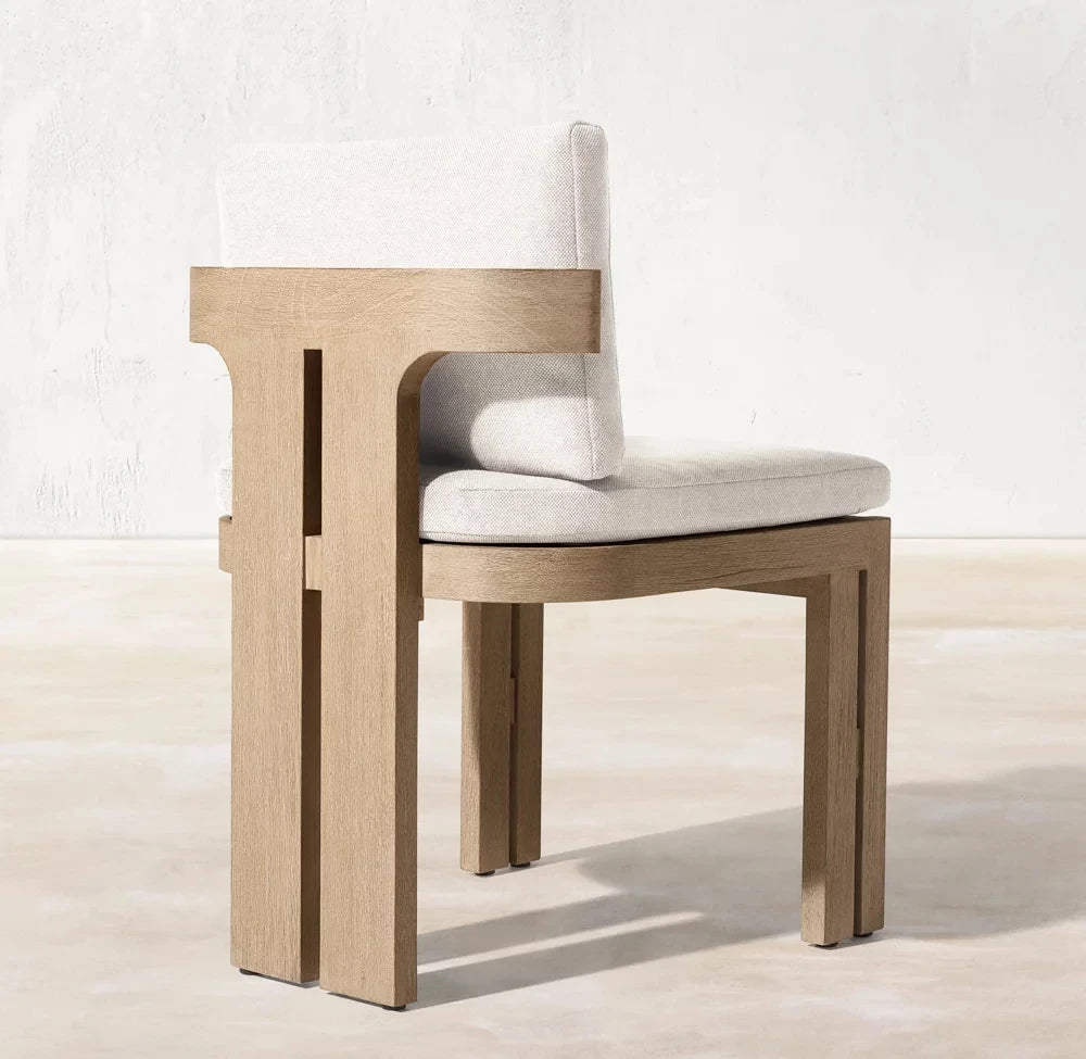 Solid Teak Dining Chair Traditional Curved Alfresco Outdoor Living Australia
