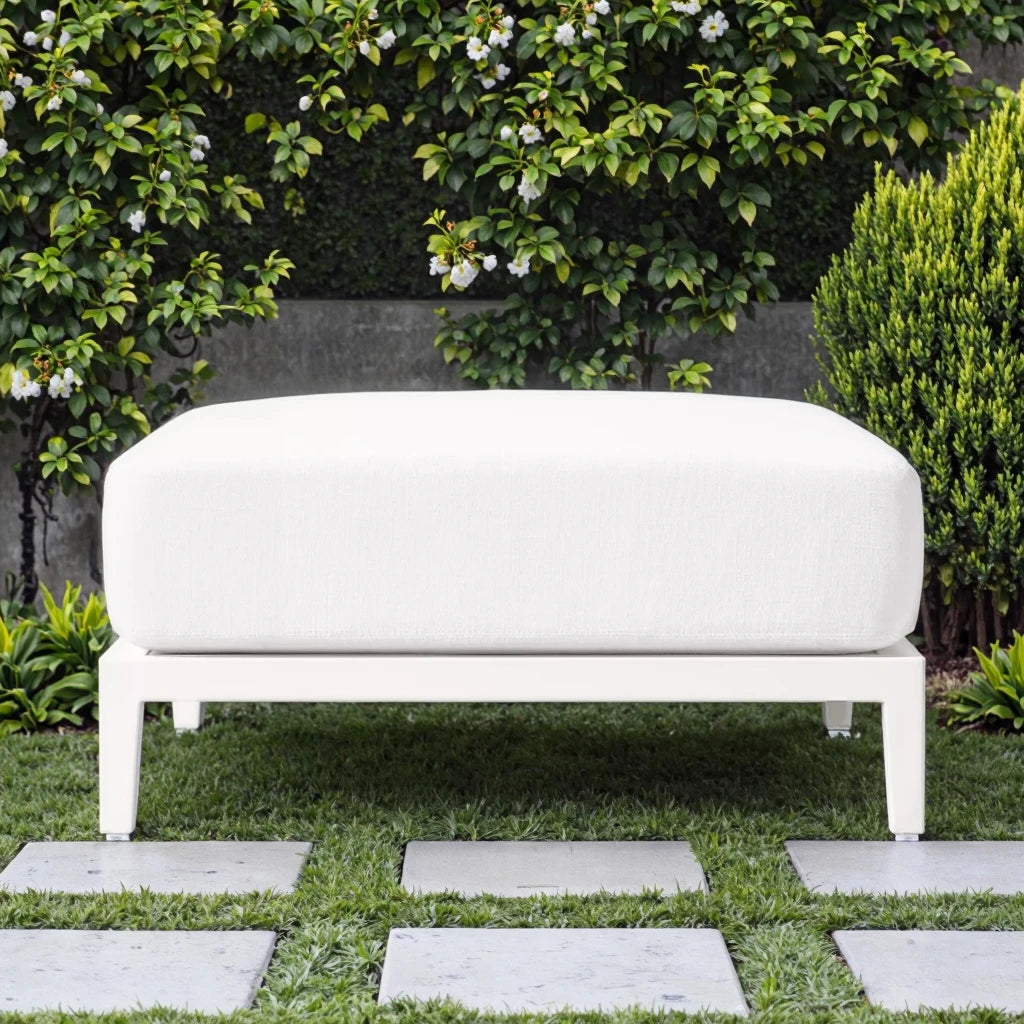Aluminum Outdoor Ottoman Minimalist Square Alfresco Outdoor Living Australia