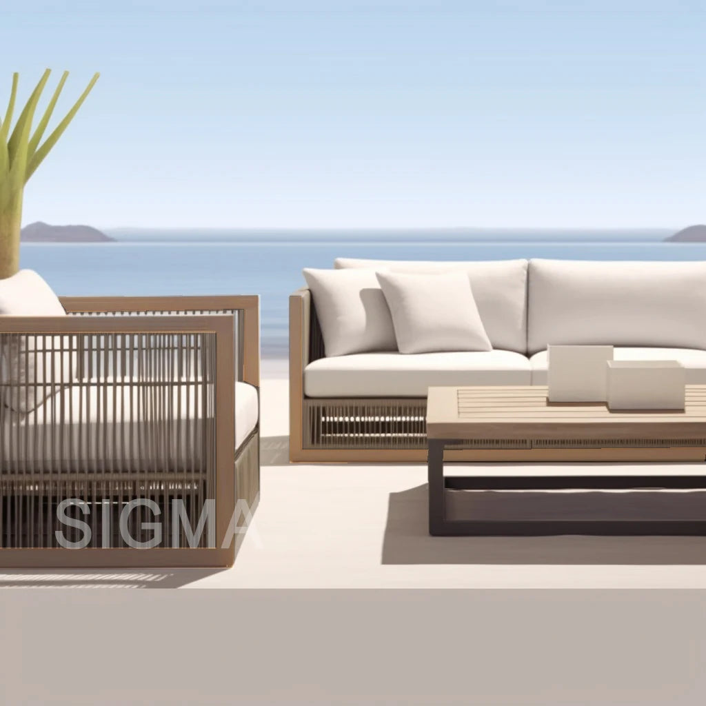 Custom Aluminum Rattan Outdoor Lounge Chair Modern Alfresco Outdoor Living Australia