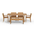 6 Seater Teak Dining Set Classic Timber Alfresco Outdoor Living
