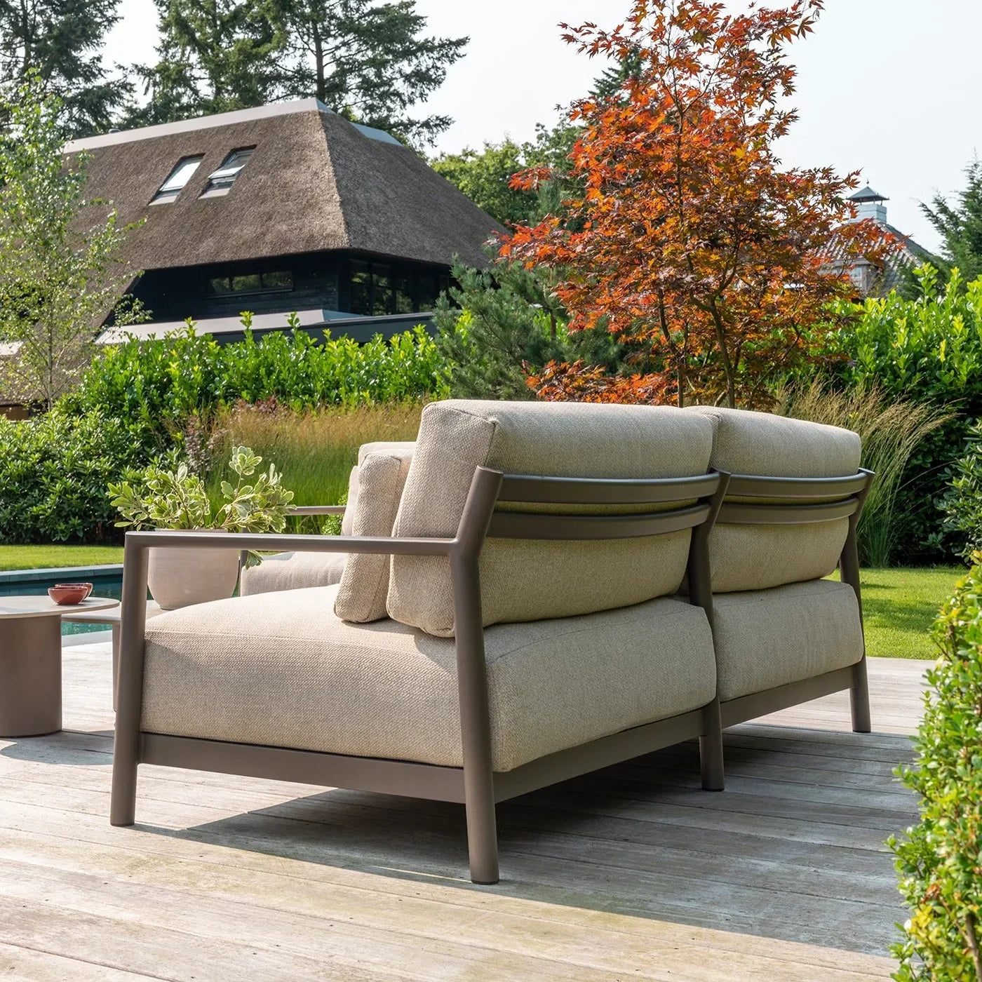 4-Seater Aluminium Outdoor Sofa Modern Minimalist Alfresco Outdoor Living Australia
