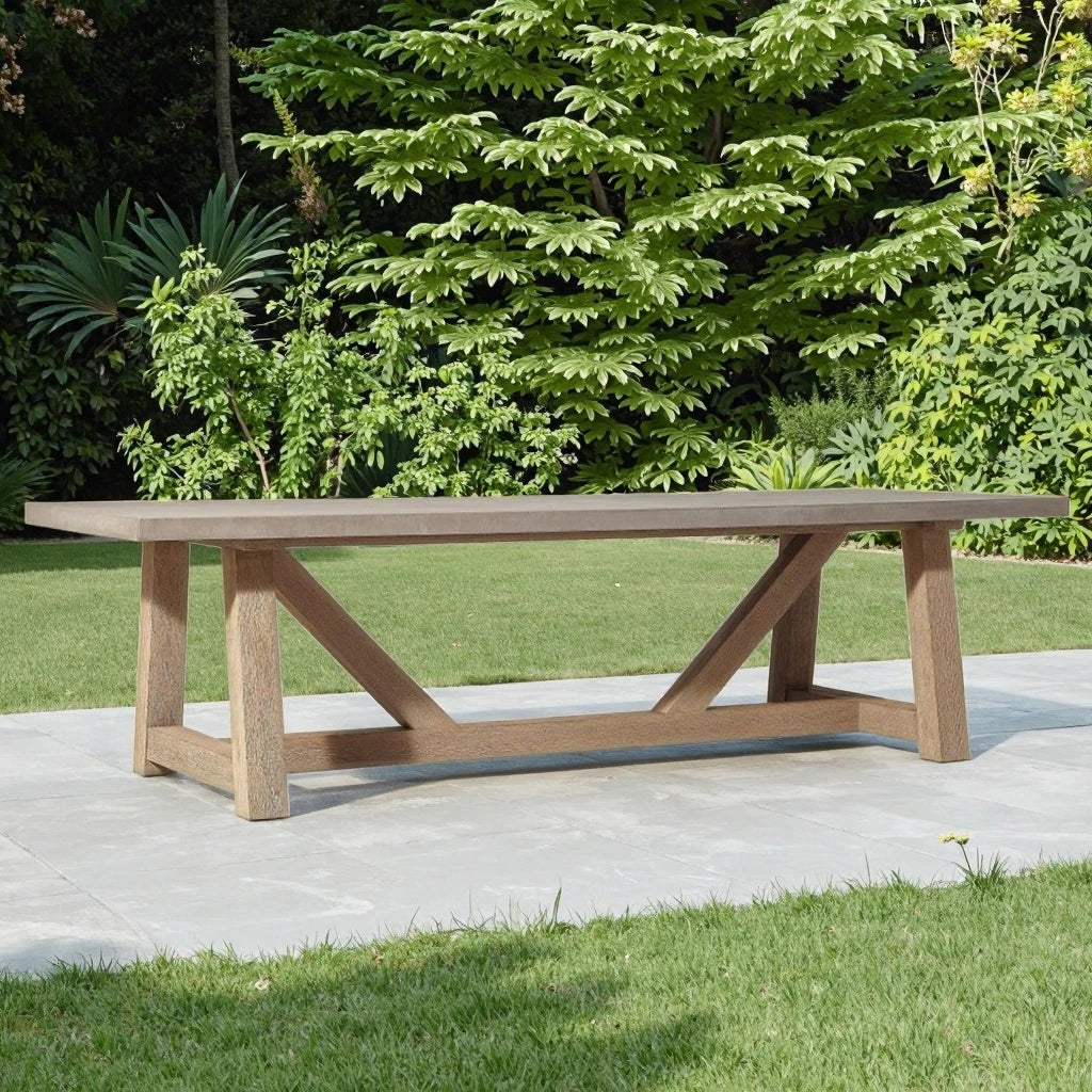 Custom Outdoor Furniture Concrete Table Teak Alfresco Outdoor Living Australia