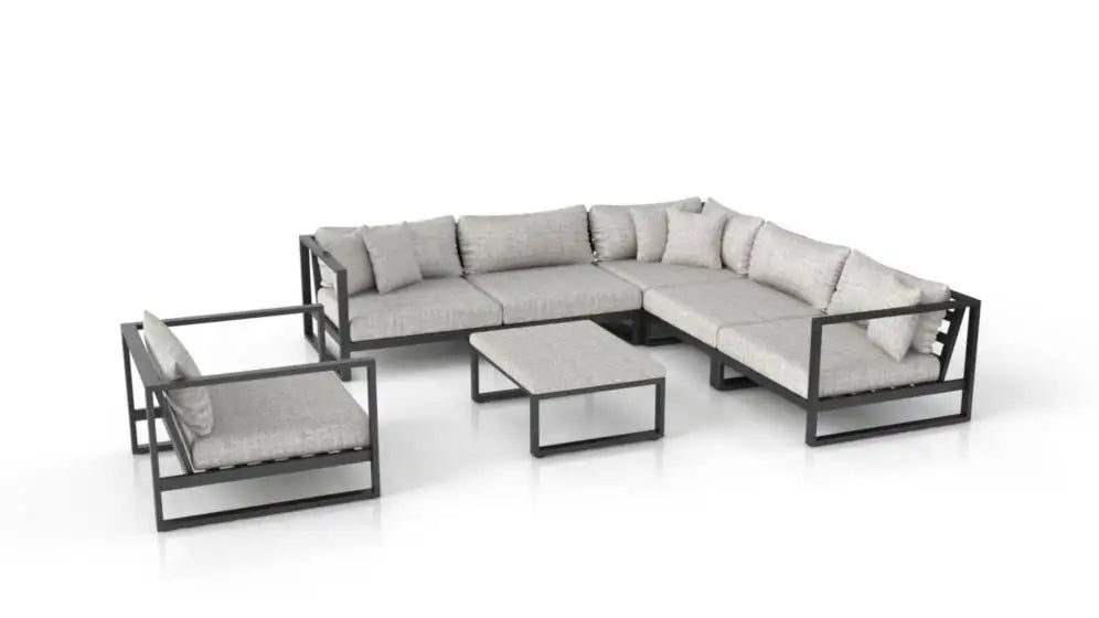 Custom Outdoor Sectional Sofa Minimalist Aluminium Alfresco Outdoor Living Australia