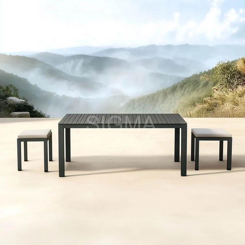 Custom Outdoor Furniture Dining Set Modern Aluminum Alfresco Outdoor Living Australia
