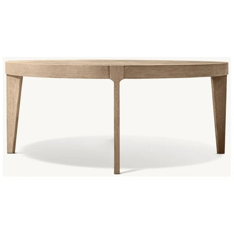 Custom Teak Dining Table Round Contemporary Alfresco Outdoor Living Australia