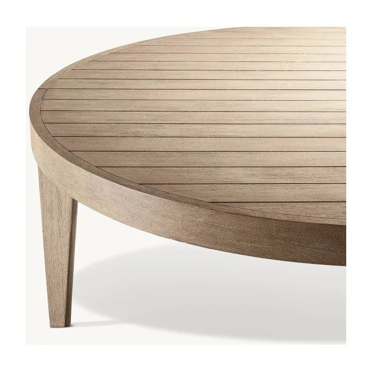Custom Teak Dining Table Round Contemporary Alfresco Outdoor Living Australia