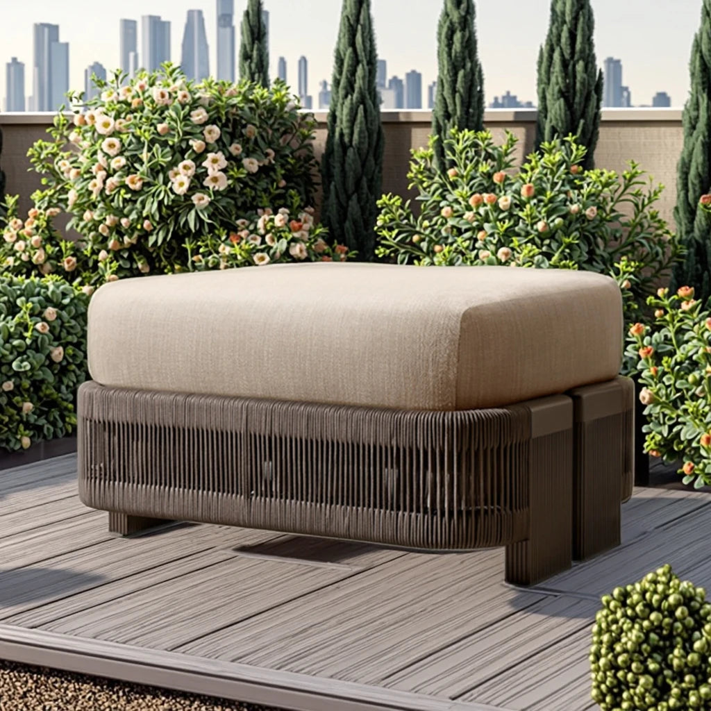 Custom Outdoor Furniture Ottoman Modern Weaving Alfresco Outdoor Living Australia