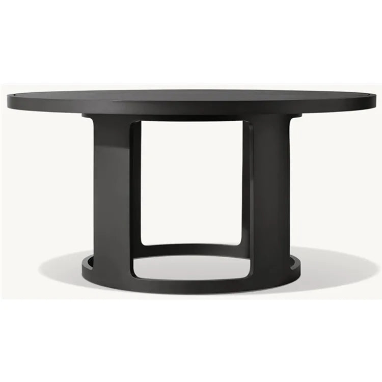 Round Aluminum Outdoor Dining Table Minimalist Alfresco Outdoor Living Australia
