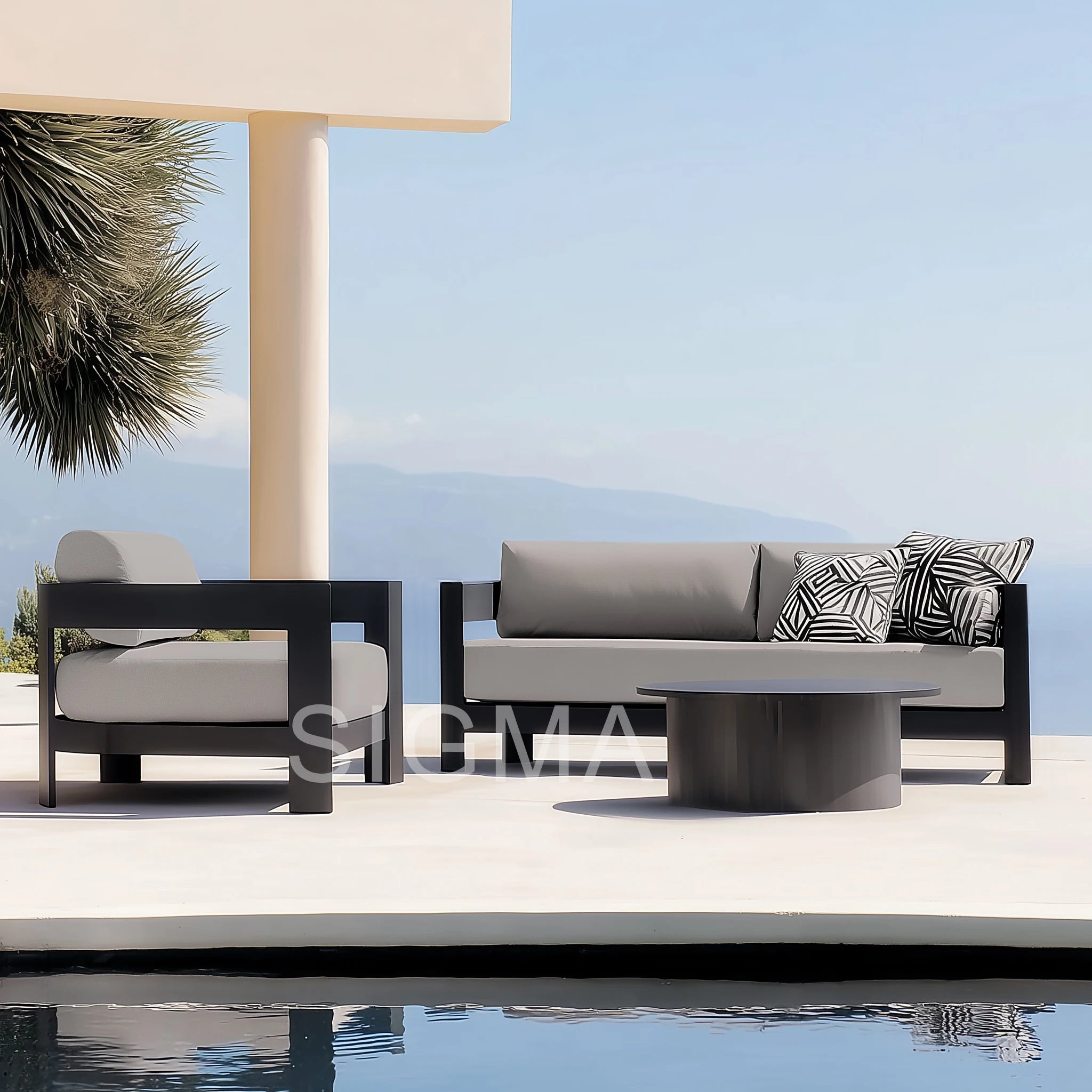 Designer Outdoor Furniture Aluminium Sofa Modular Contemporary Alfresco Outdoor Living Australia