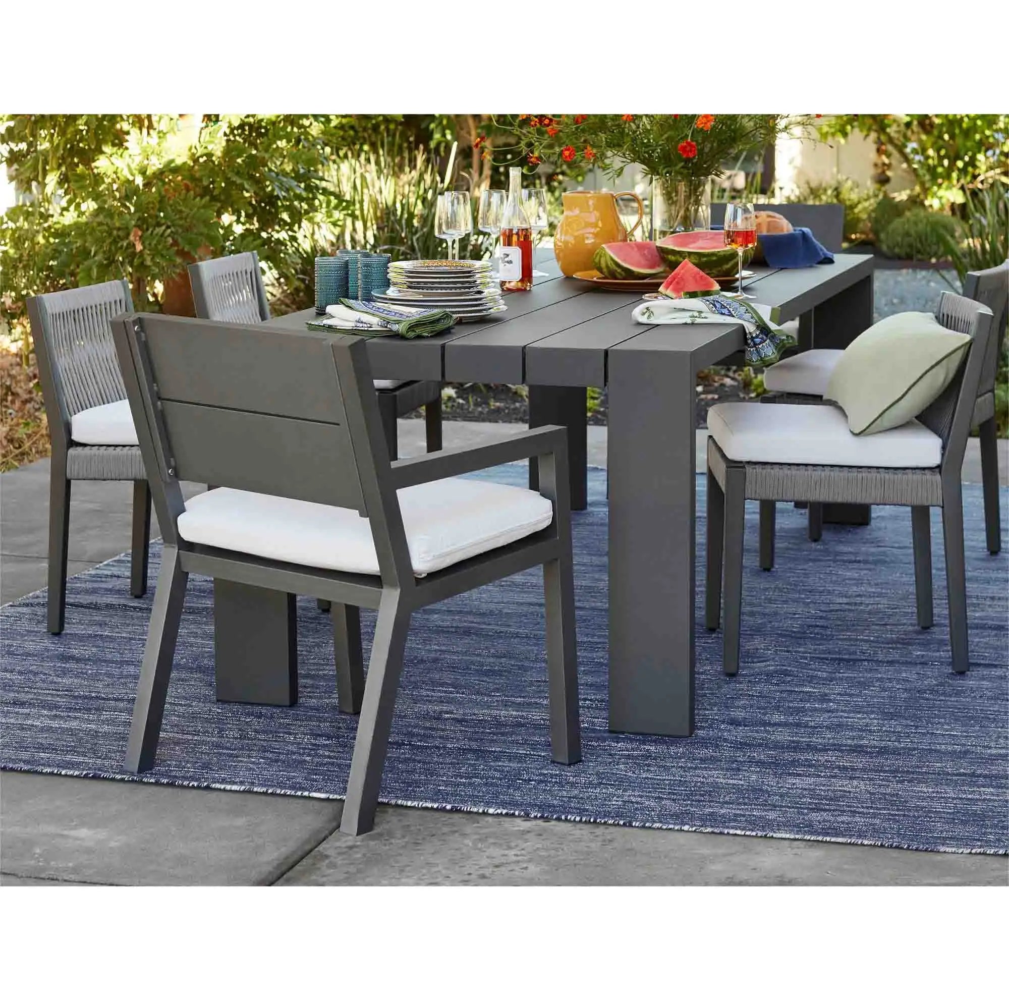 Contemporary Rope Woven Outdoor Dining Set Alfresco Outdoor Living Australia