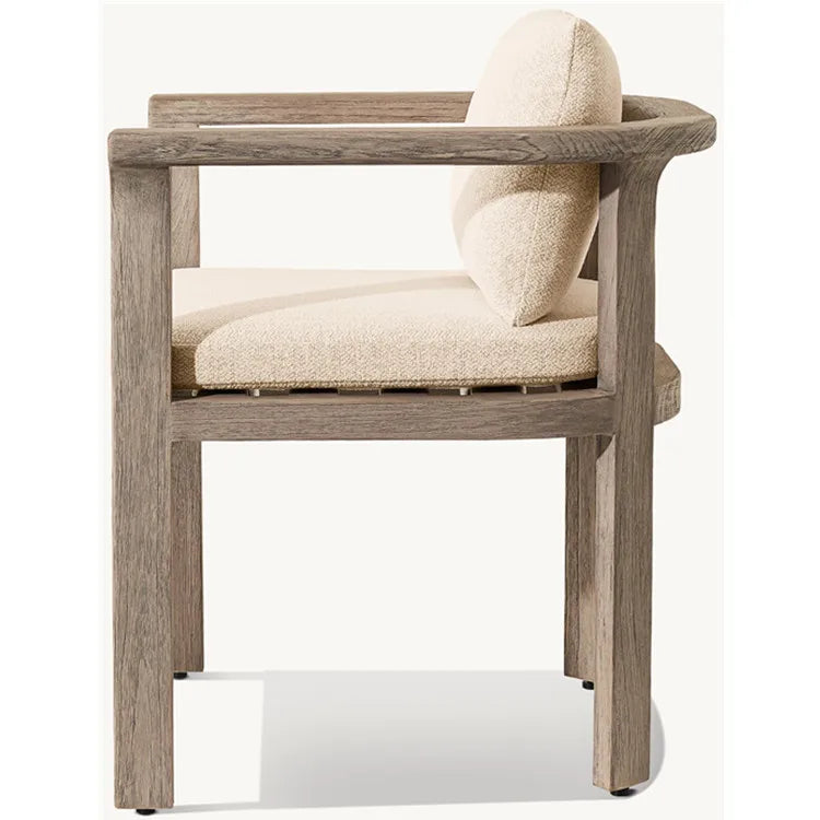 Solid Teak Garden Dining Chair Handcrafted Soft Curves Alfresco Outdoor Living Australia