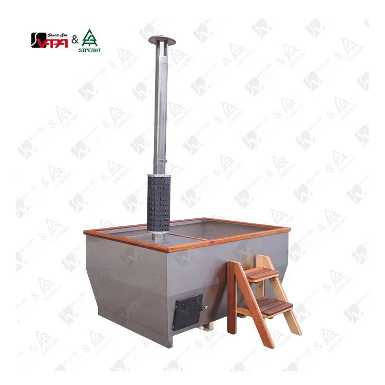 Custom Outdoor Hot Tub Wood Burning Stainless Steel Alfresco Outdoor Living Australia