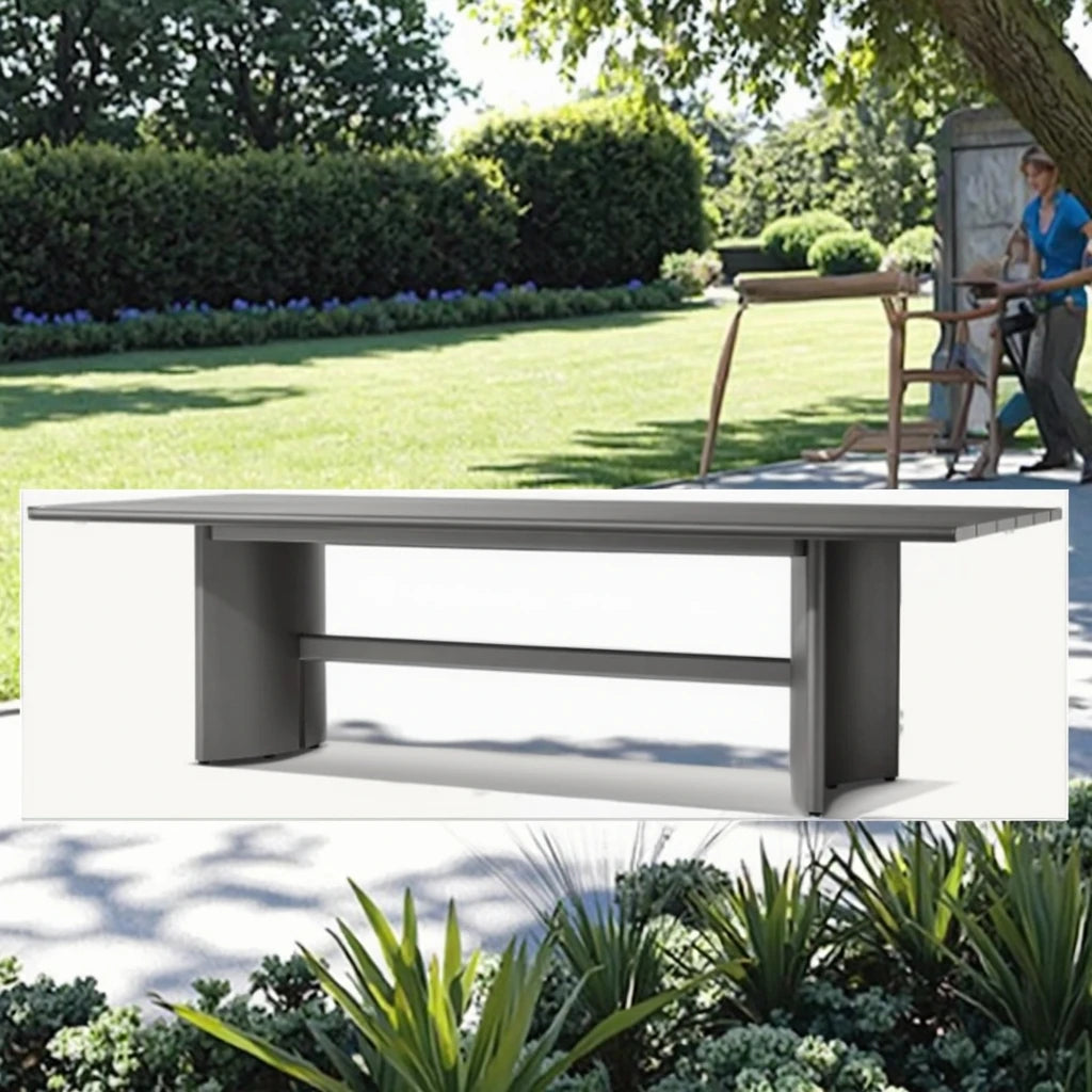 Custom Outdoor Furniture Dining Table Modern Rectangular Alfresco Outdoor Living Australia