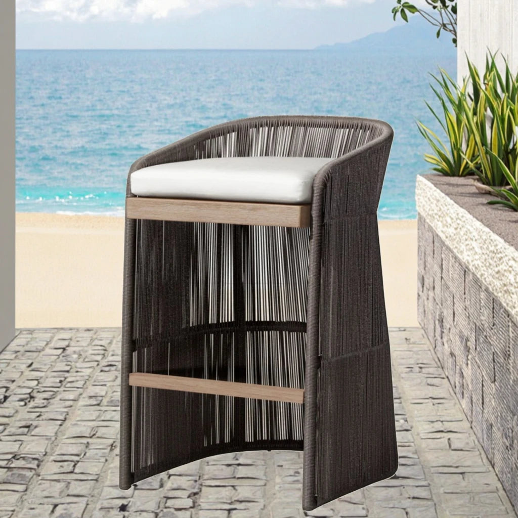 Custom Outdoor Teak Bar Stool Beach Club Alfresco Outdoor Living Australia