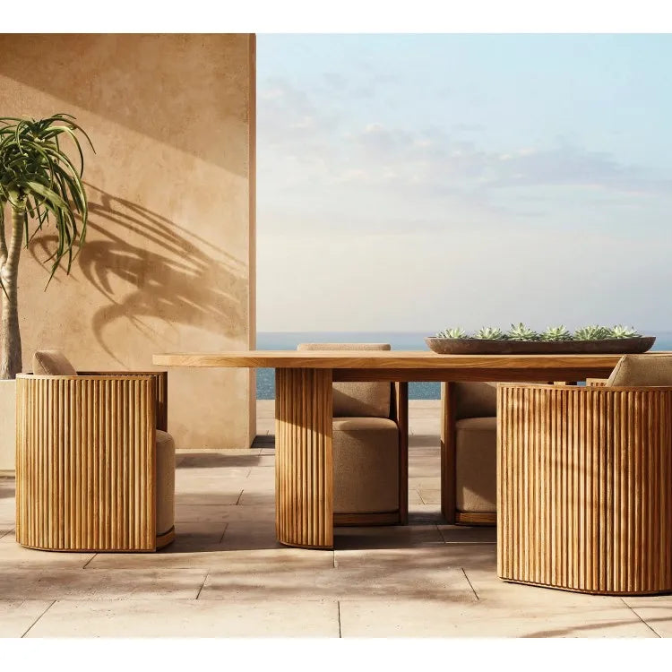 Teak Dining Set Outdoor Furniture Deep-Seat Alfresco Outdoor Living Australia