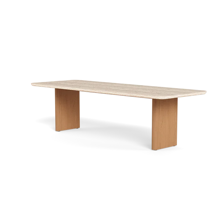 Solid Teak Outdoor Dining Table Modern Sculptural Alfresco Outdoor Living Australia