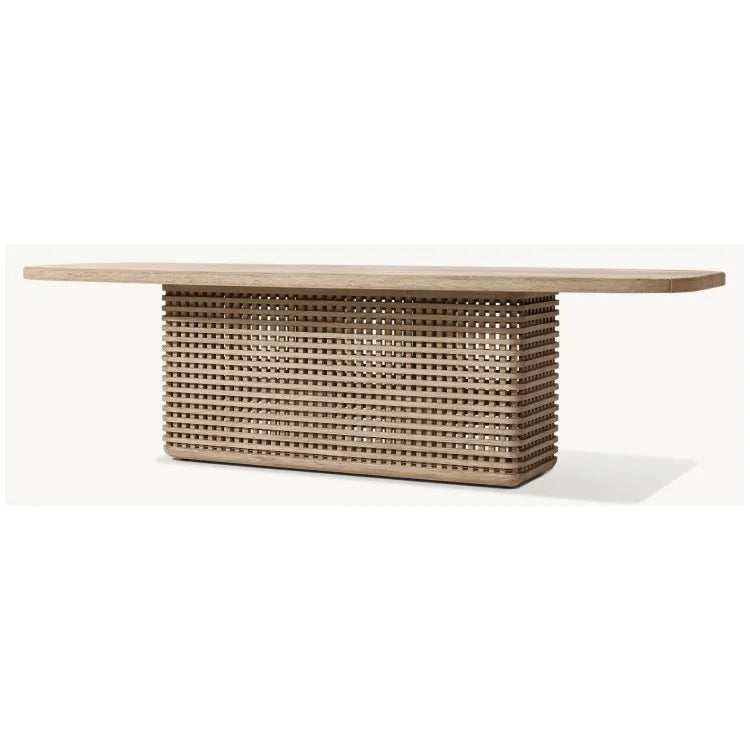 Custom Teak Dining Set 6 Seater Modern Architectural Alfresco Outdoor Living
