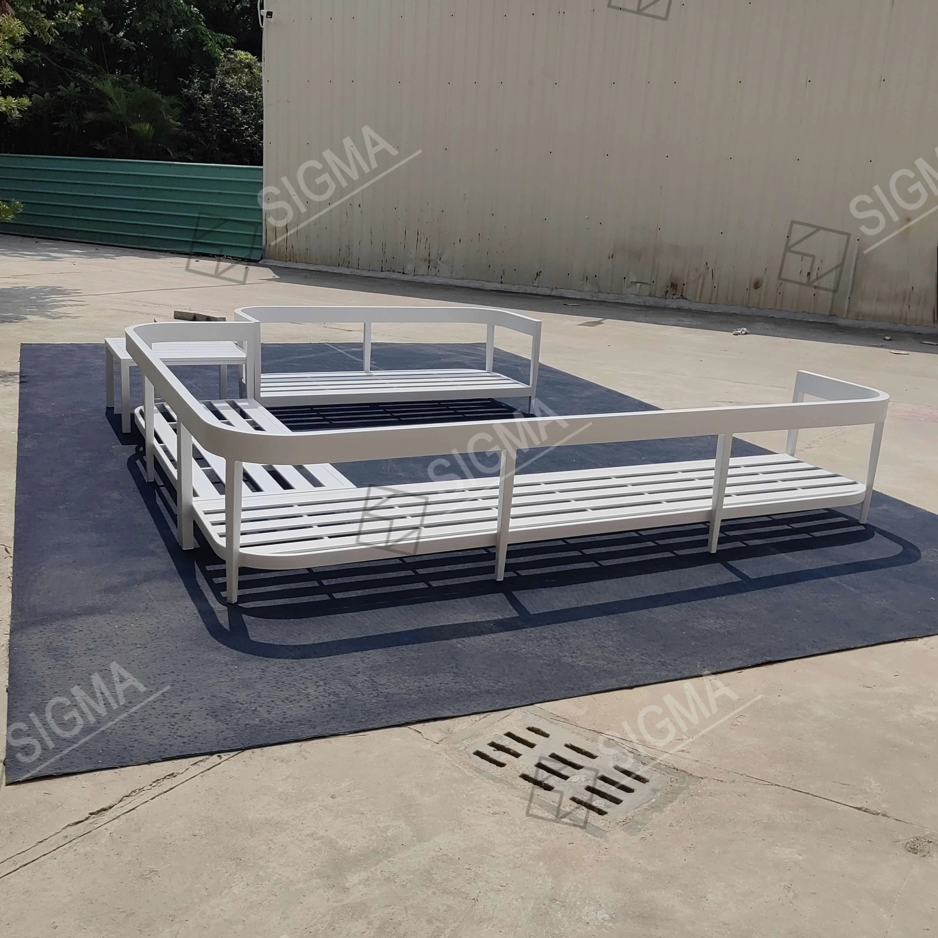 Outdoor Sectional Sofa Contemporary Aluminum Alfresco Outdoor Living Australia