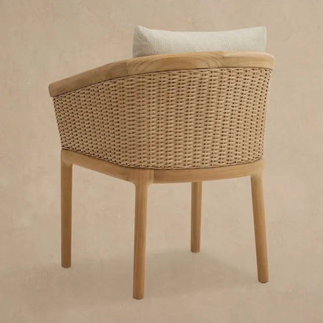 Teak Rattan Outdoor Dining Chair Traditional Alfresco Outdoor Living Australia