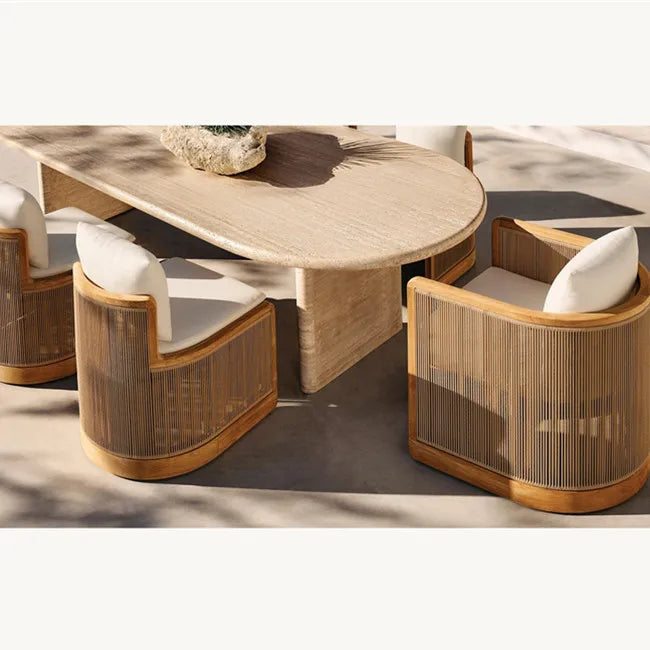 Custom Outdoor Furniture Teak Rope Chair Modern Alfresco Outdoor Living Australia
