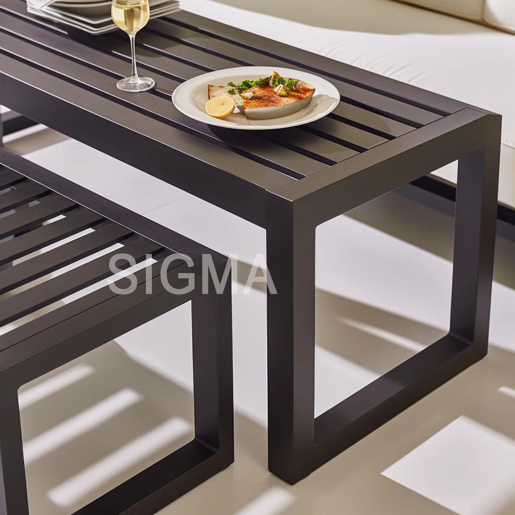 Custom Aluminum Dining Set Modern Alfresco Outdoor Living Australia