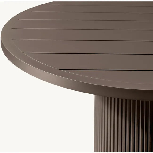 Round Aluminum Outdoor Dining Table, Architectural Design, Alfresco Outdoor Living Australia