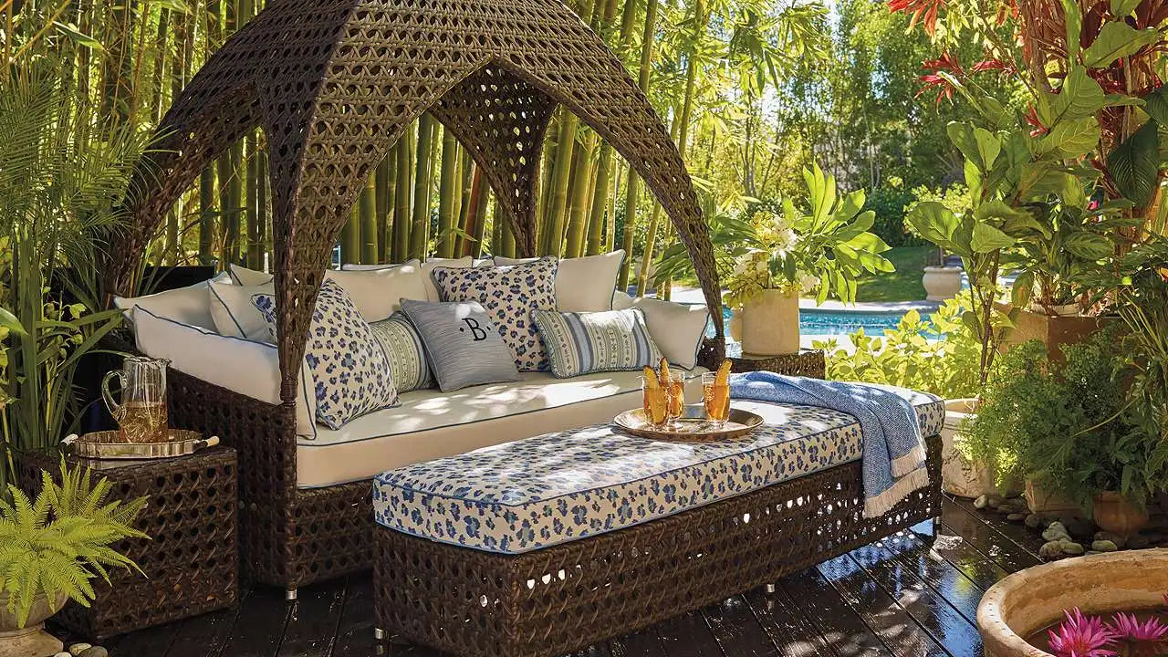 Custom Outdoor Furniture Canopy Daybed Wicker Alfresco Outdoor Living Australia