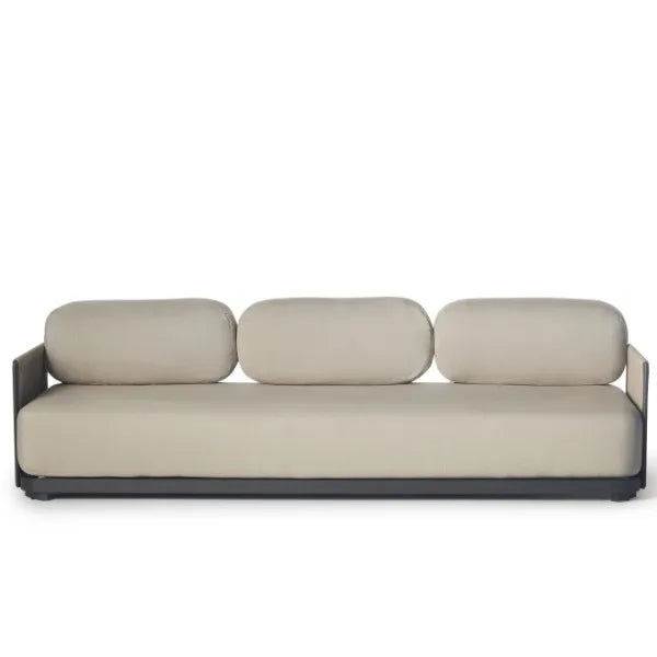Custom Outdoor Furniture 3-Seater Aluminum Rope Sofa Contemporary Alfresco Outdoor Living Australia