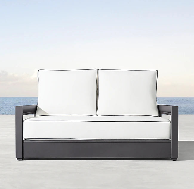 Designer Outdoor Furniture Aluminum Loveseat Contemporary Alfresco Outdoor Living Australia