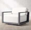 Designer Outdoor Furniture Swivel Lounge Chair Contemporary Aluminium