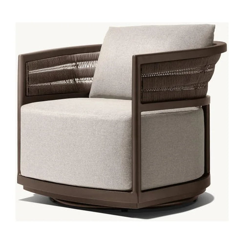 Aluminium Outdoor Swivel Chair White Alfresco Outdoor Living Australia