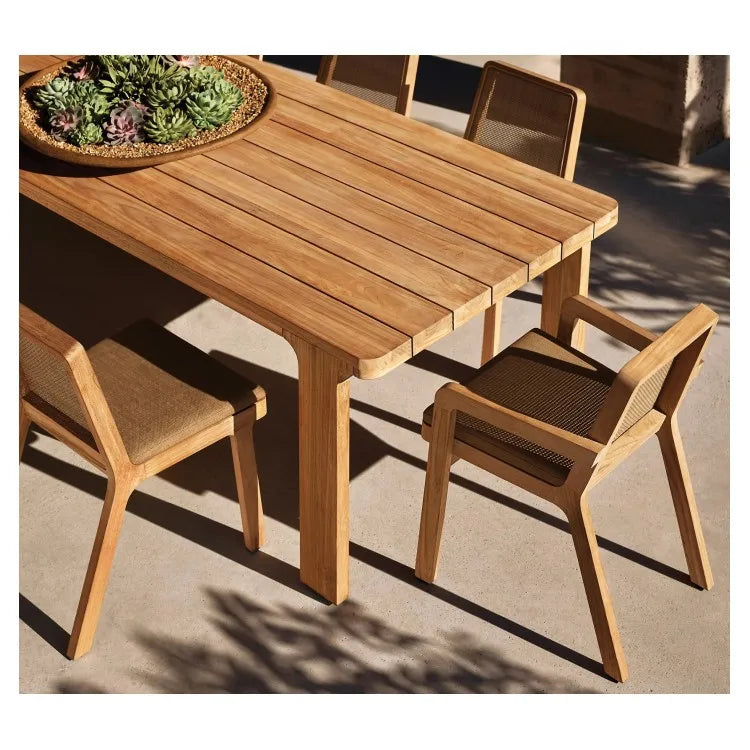 Solid Teak 6 Seater Outdoor Dining Set Traditional Timber Alfresco Outdoor Living Australia