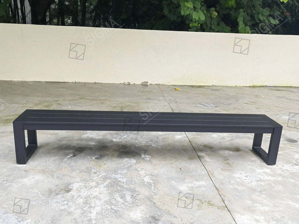 Durable Aluminum Long Bench Contemporary Outdoor Seating Alfresco Outdoor Living Australia