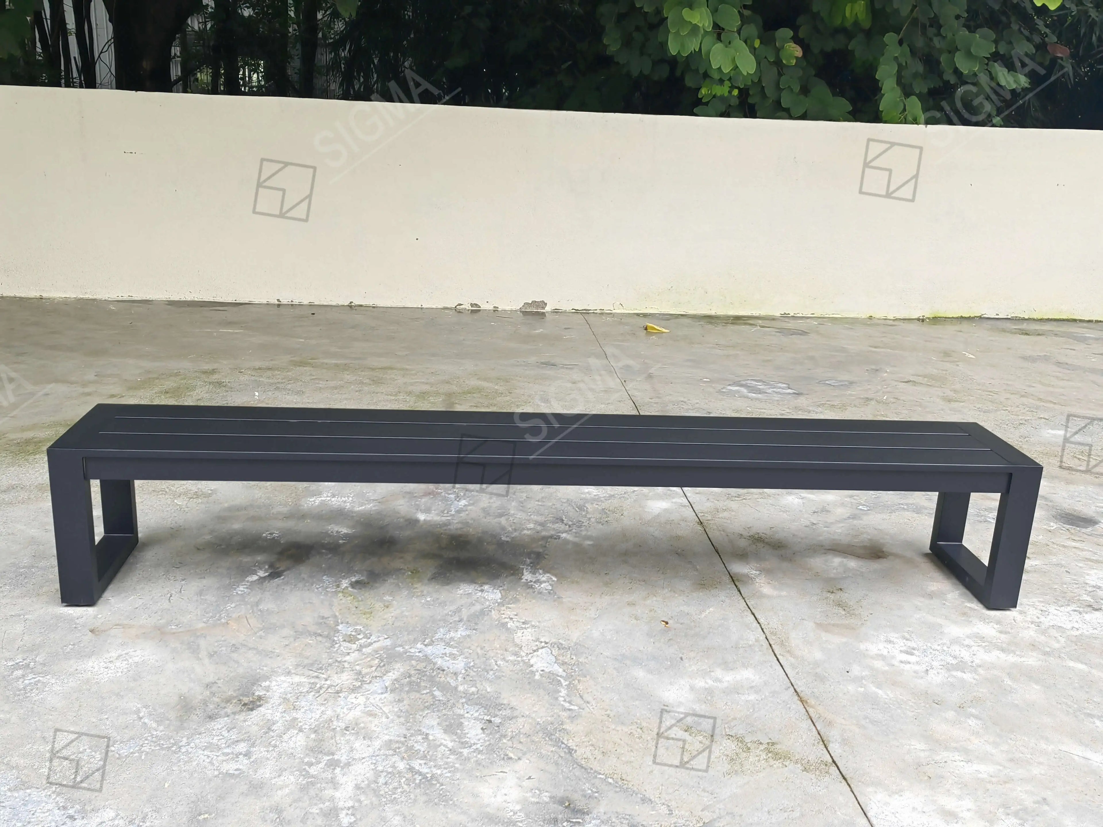 Durable Aluminum Long Bench Contemporary Outdoor Seating Alfresco Outdoor Living Australia