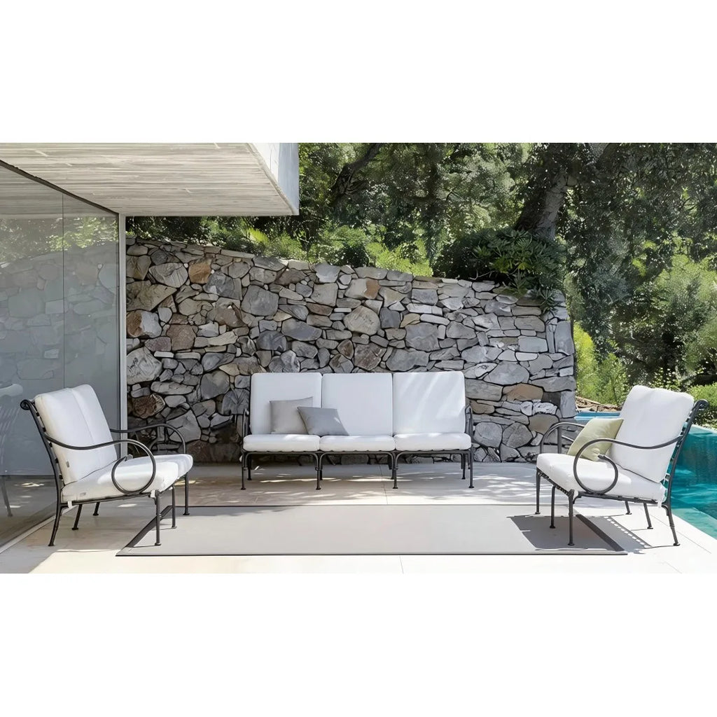 Outdoor Lounge Chair Set French Curved Aluminium Alfresco Outdoor Living Australia