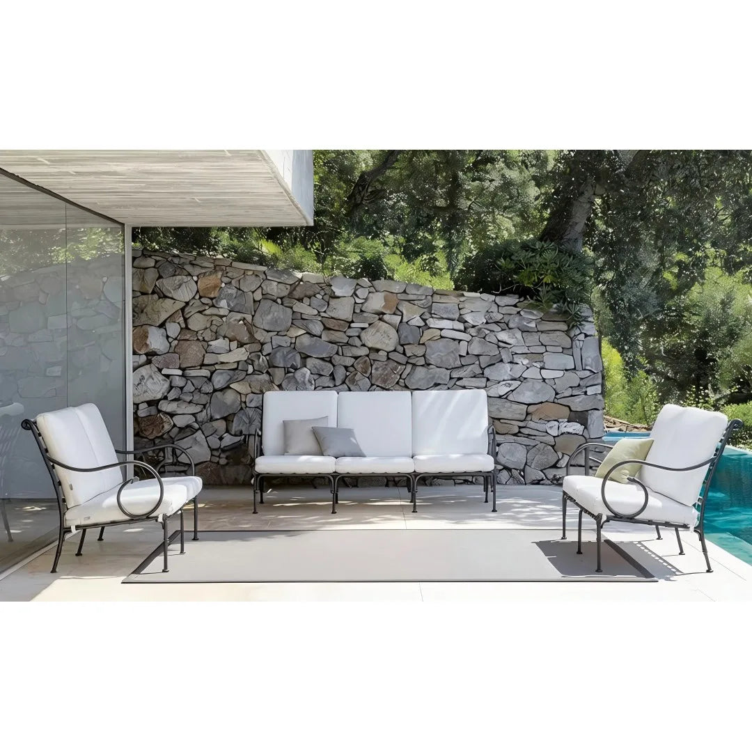 Outdoor Lounge Chair Set French Curved Aluminium Alfresco Outdoor Living Australia
