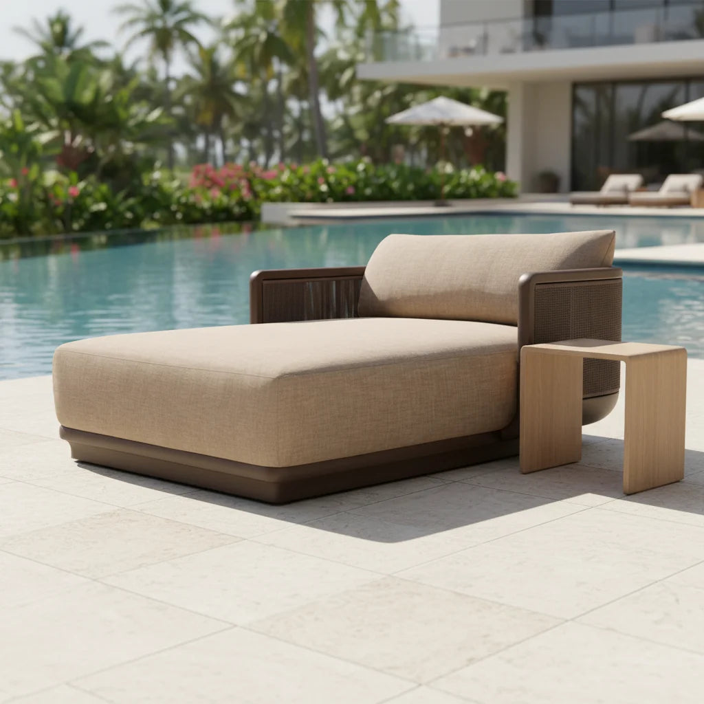 Aluminum Double Sunbed Daybed Contemporary Alfresco Outdoor Living Australia