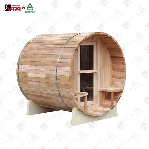Custom Outdoor Barrel Sauna Red Cedar Alfresco Outdoor Living Australia