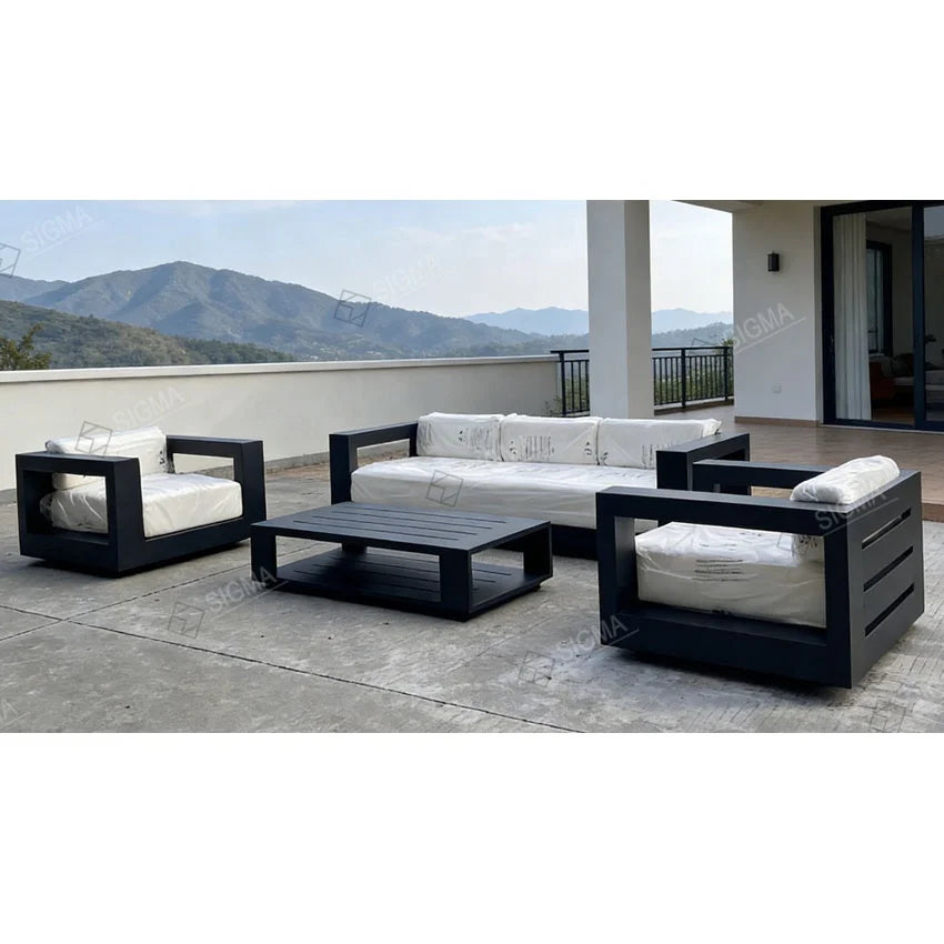 Modern Modular Outdoor Sofa Set Aluminum Waterproof Alfresco Outdoor Living Australia