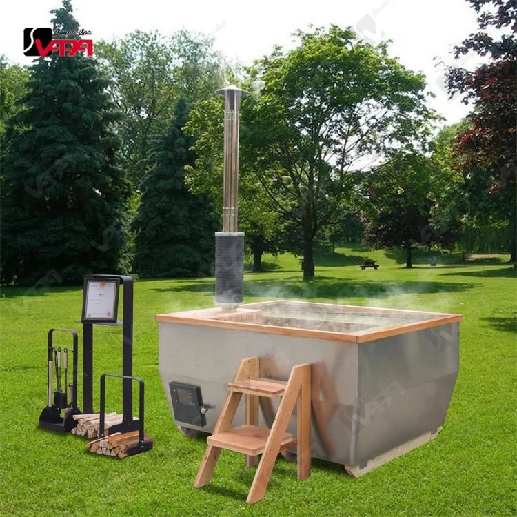 Wood-Burning Hot Tub Stainless Steel Alfresco Outdoor Living Australia