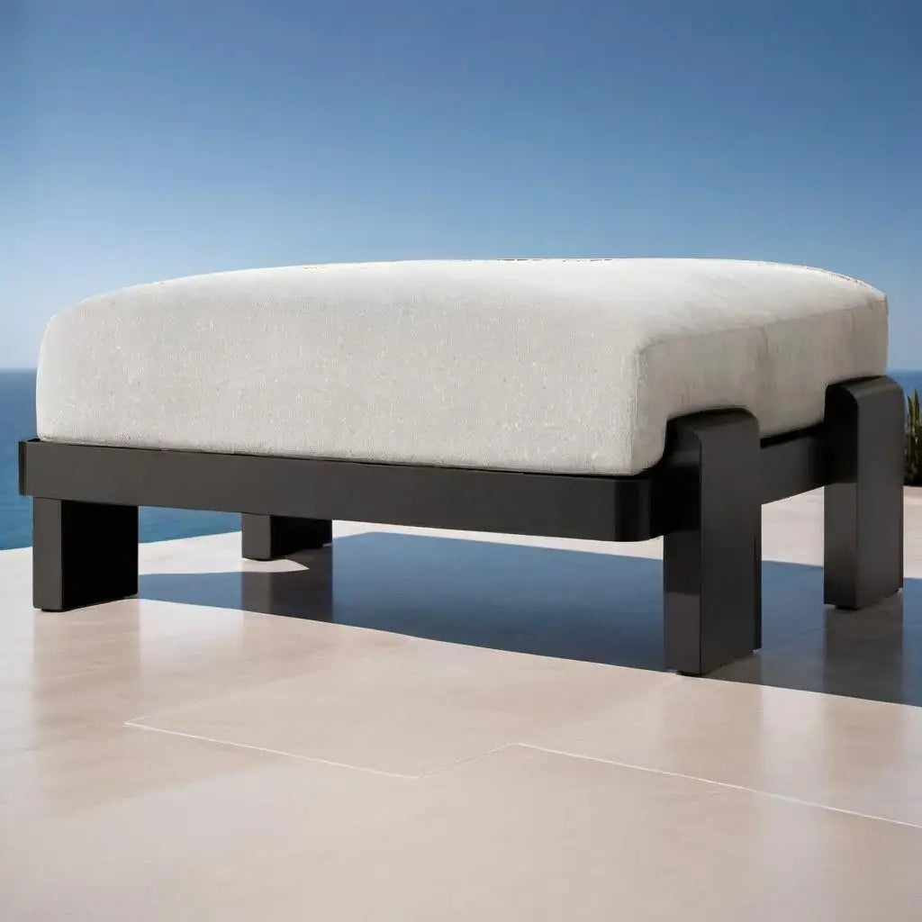 Modern Outdoor Garden Sofa Set Teak Aluminum Weather Resistant Lounge