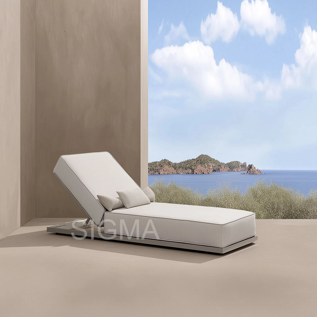 Contemporary Aluminum Outdoor Sun Lounger Chaise Alfresco Outdoor Living Australia