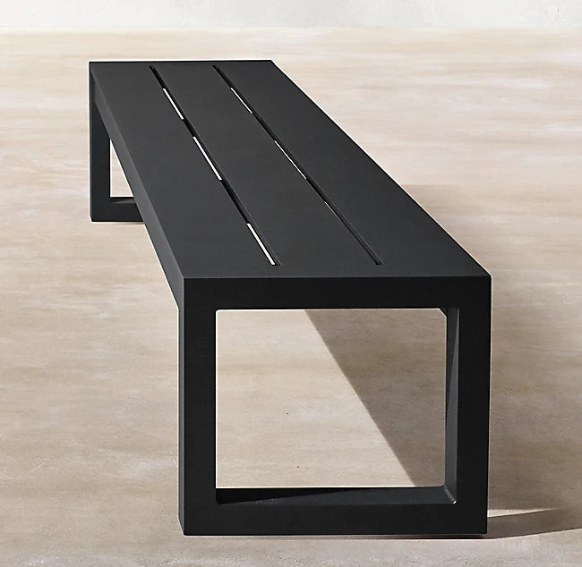 Custom Outdoor Furniture Aluminum Bench Seat Minimalist Alfresco Outdoor Living Australia