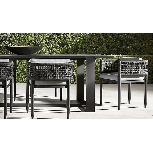 Custom Rope Aluminium Outdoor Dining Set Alfresco Outdoor Living Australia