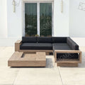 Custom Outdoor Furniture L-Shape Sofa Set Modern Teak Alfresco Outdoor Living Australia