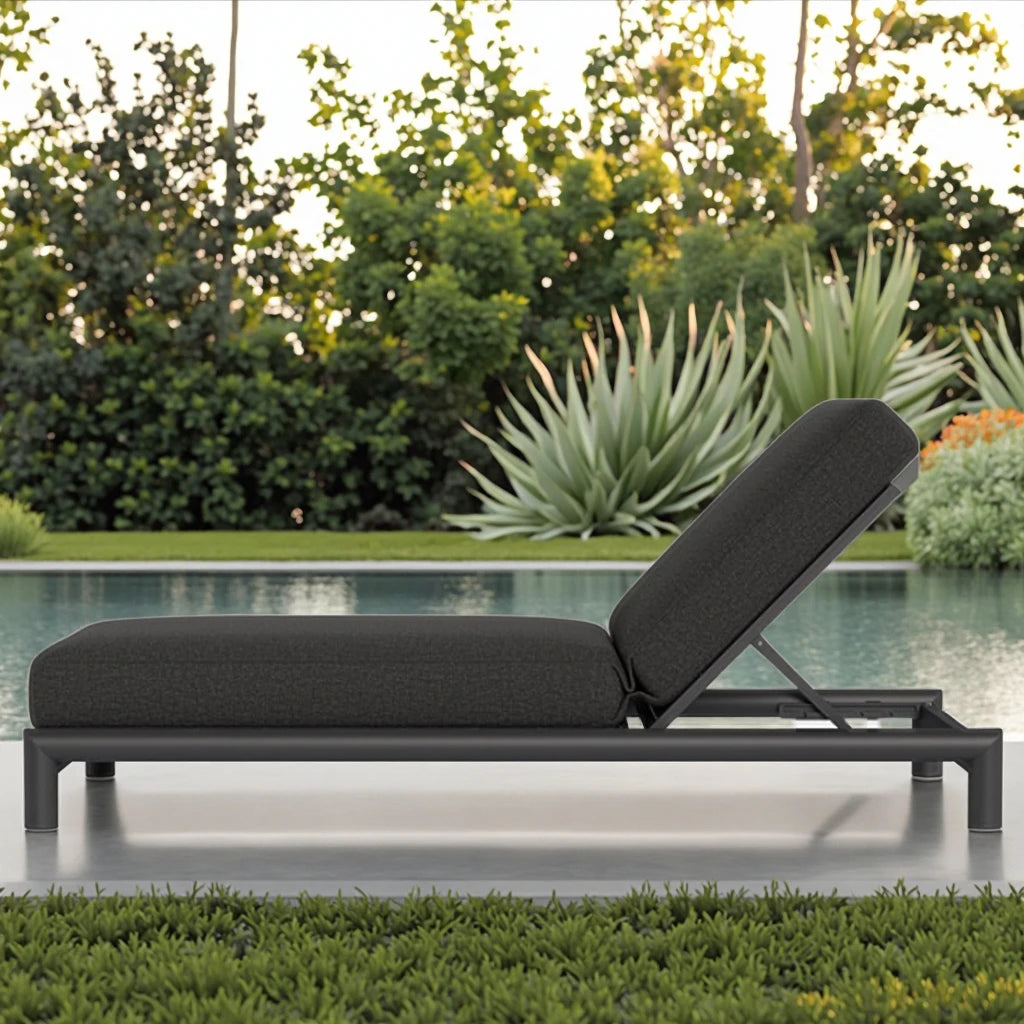 Adjustable Aluminium Sun Lounger Contemporary Patio Alfresco Outdoor Living Australia
