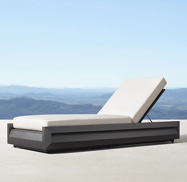 Adjustable Sun Lounger Contemporary Metal Alfresco Outdoor Living Australia