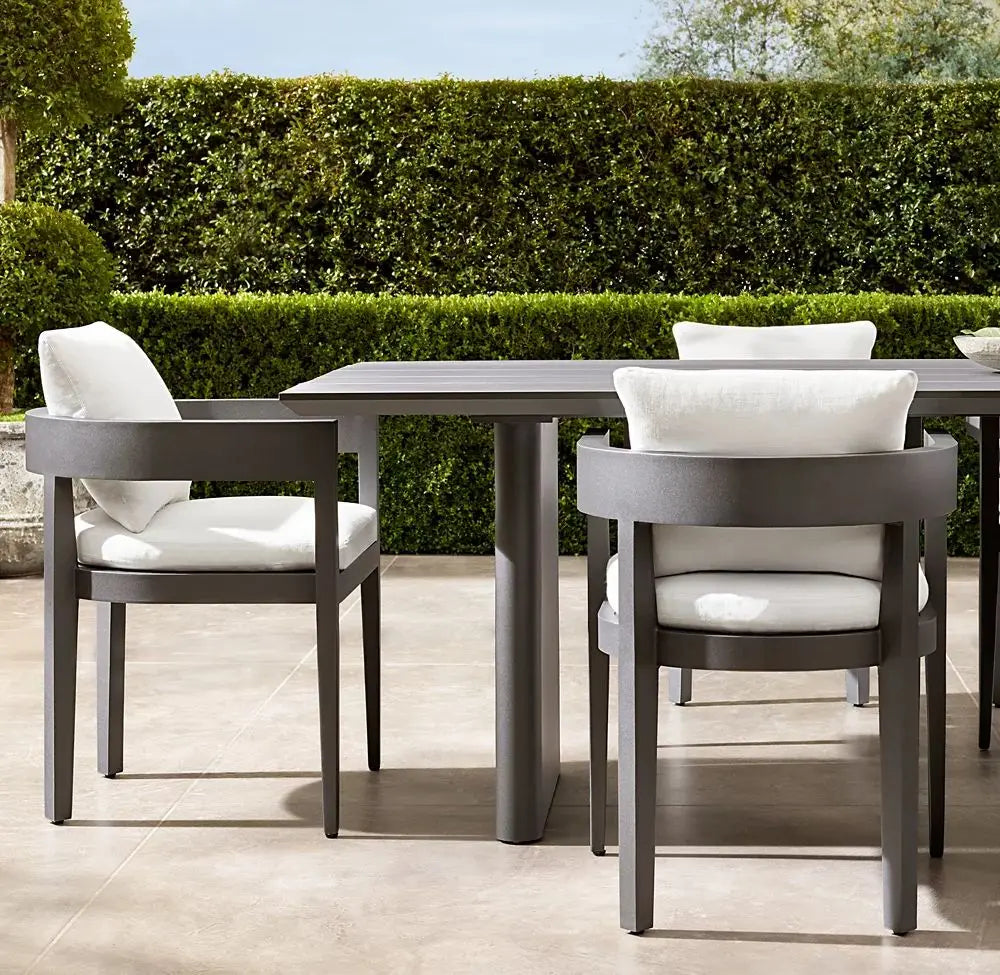 Custom Aluminium Dining Set 6-Seater Contemporary Alfresco Outdoor Living Australia